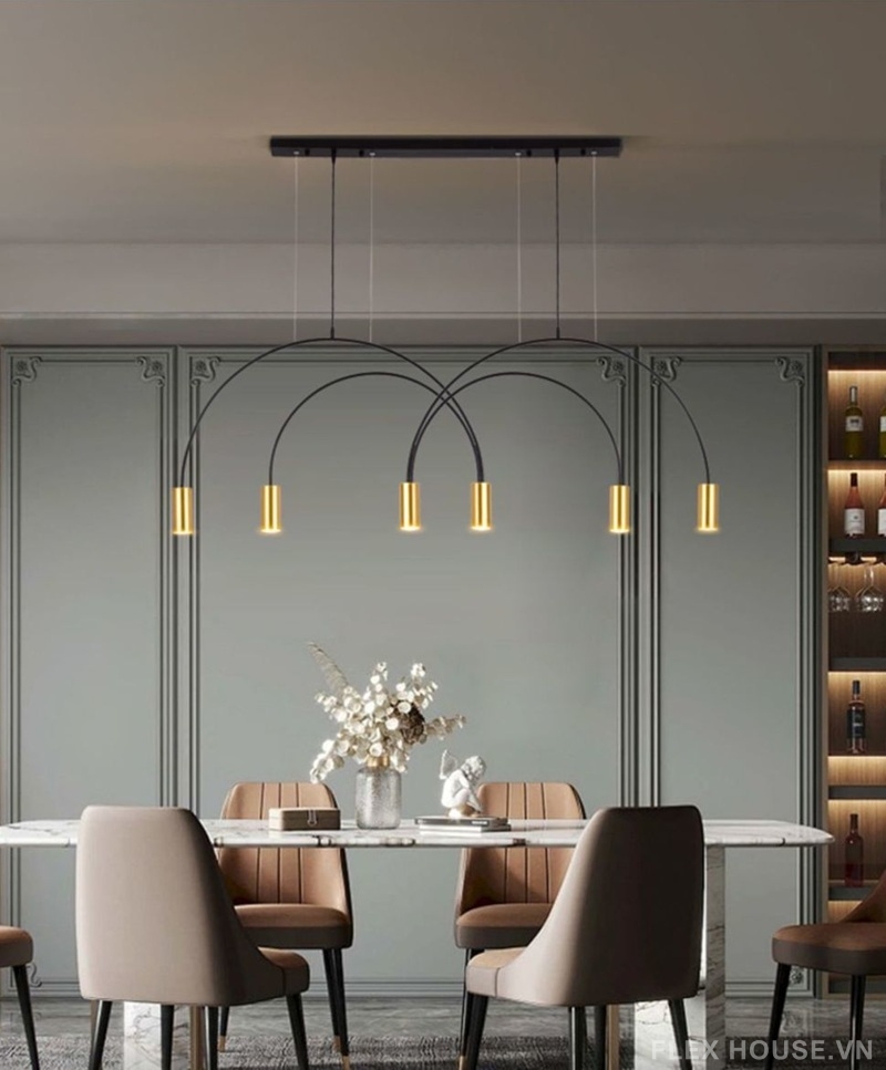 Đèn thả bàn ăn quầy bar dáng vòng cung Nordic YSG7651 2 Đèn thả bàn ăn quầy bar dáng vòng cung Nordic YSG7651