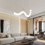 Đèn thả trần chuỗi ngọc trai hậu hiện đại MC4936