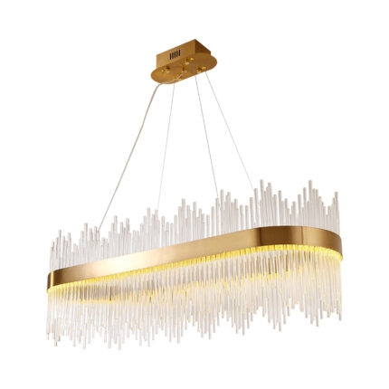 Đèn thả trần màn mưa pha lê decor showroom TPL01N800