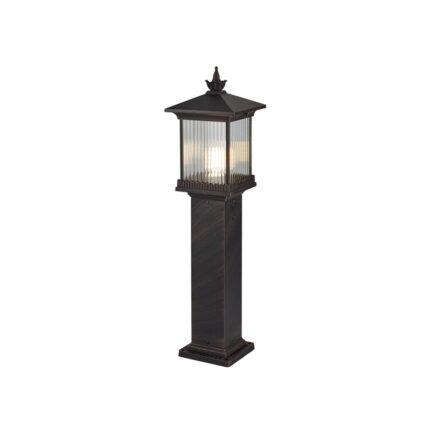 Đèn trụ sân vườn thân hợp kim lồng kính cổ điển DT25T800