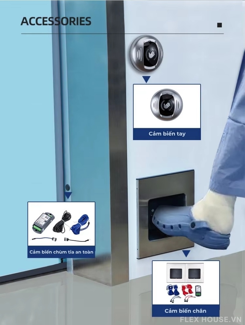 Phụ kiện cửa trượt tự động phòng sạch ICU chống bức xạ HH180 11 Phụ kiện cửa trượt tự động phòng sạch ICU chống bức xạ HH180