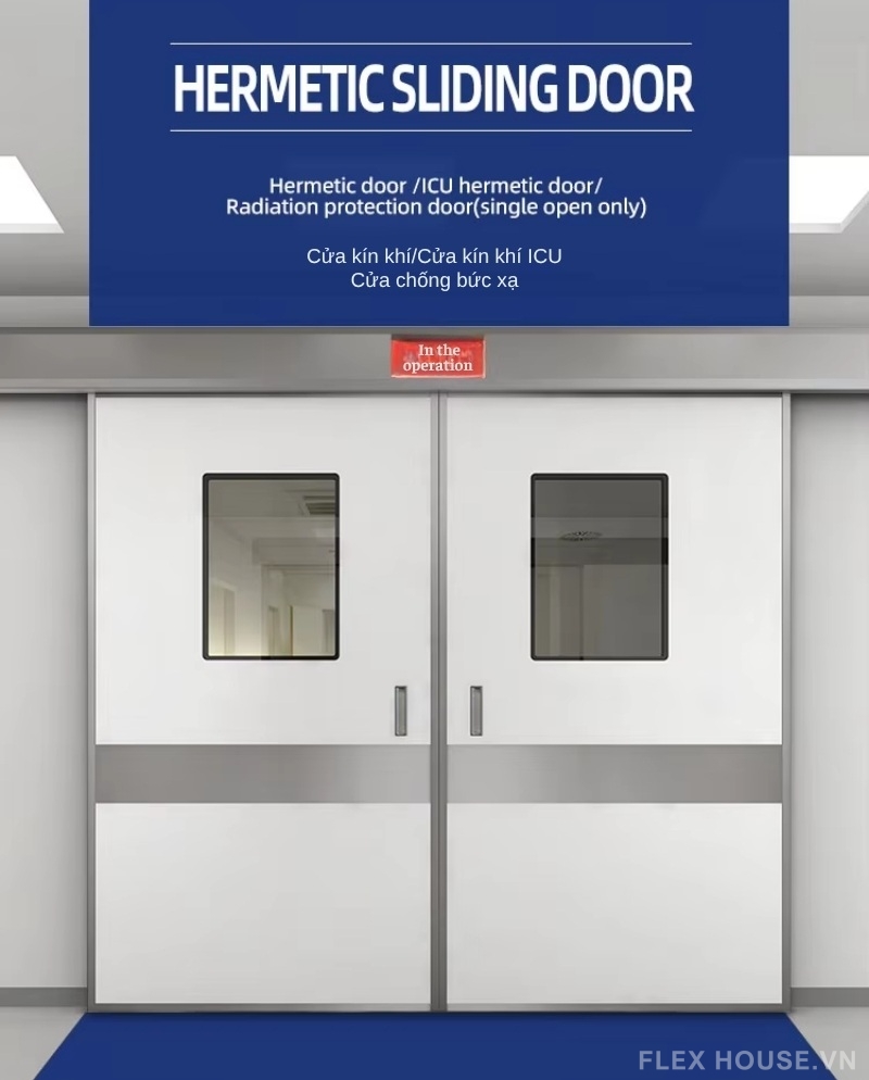 Phụ kiện cửa trượt tự động phòng sạch ICU chống bức xạ HH180 1 Phụ kiện cửa trượt tự động phòng sạch ICU chống bức xạ HH180