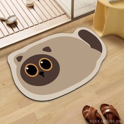 Thảm ban công nhà tắm hình gấu mèo Raccoon SH6504