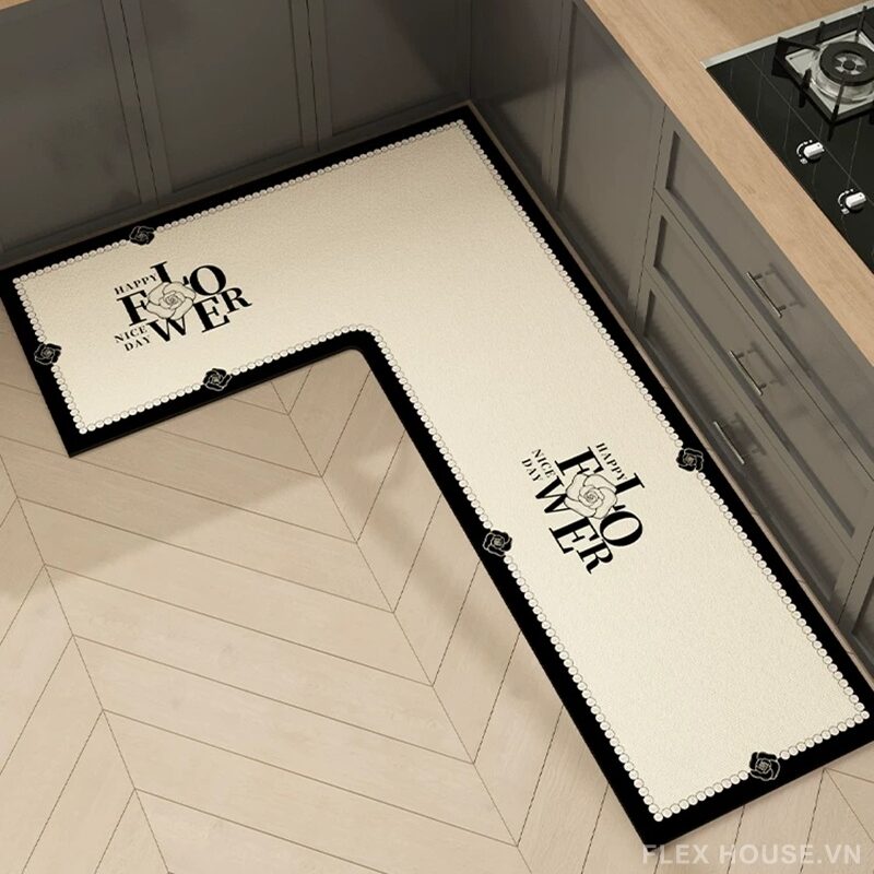 tham-bep-dep-chu-happy-flower-nice-day-cach-dieu-hy9867-r Thảm bếp đẹp chữ Happy Flower Nice Day cách điệu HY9867.R