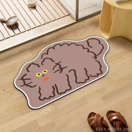 Thảm chùi chân dáng mèo Brunch Brother SH6509