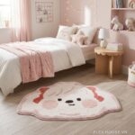 Thảm dệt kim chần bông êm ái decor phòng bé gái QZ4392