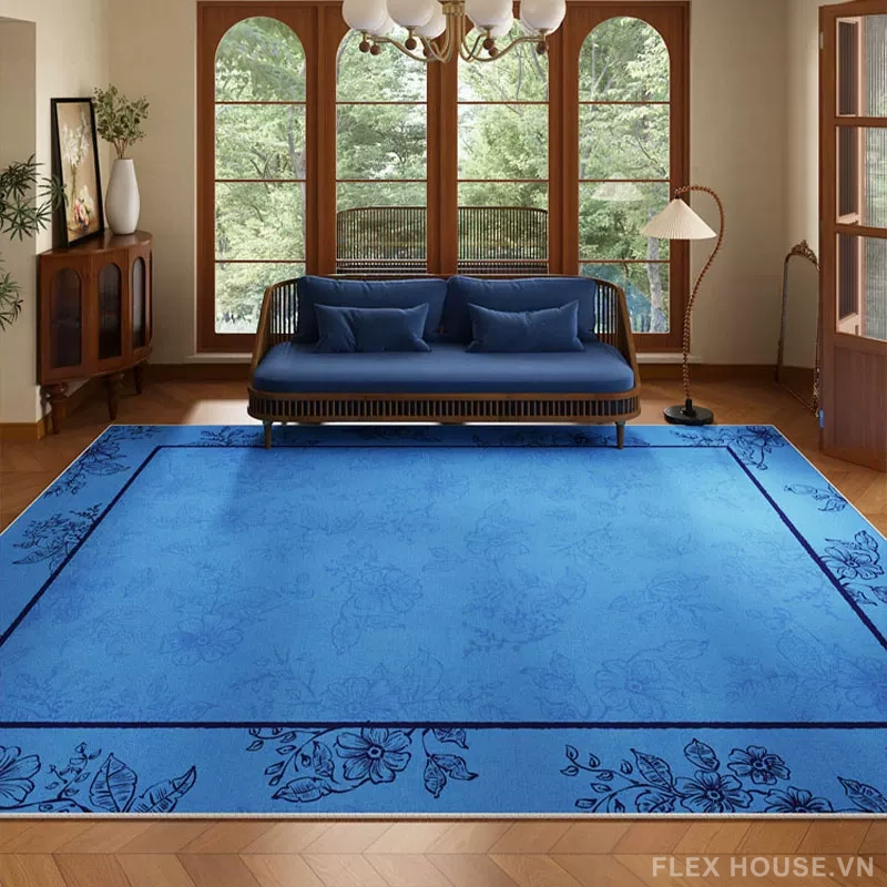 Thảm hoa văn hải lam kiểu cung đình phong nhã HY9689 11 Thảm hoa văn hải lam kiểu cung đình phong nhã HY9689.01