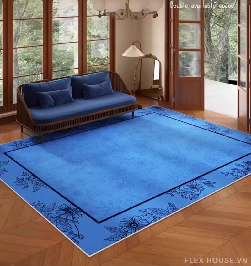 Thảm hoa văn hải lam kiểu cung đình phong nhã HY9689 1 Thảm hoa văn hải lam kiểu cung đình phong nhã HY9689