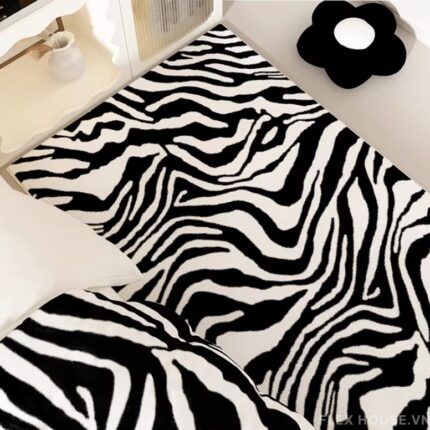 Thảm len cừu nhân tạo cao cấp họa tiết Zebra HY7683
