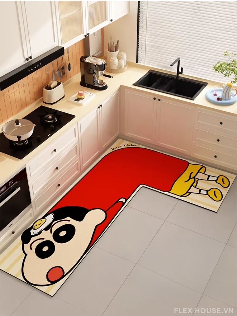 Thảm nhà bếp dáng Crayon Shin-chan tinh nghịch HY5560 5 Thảm nhà bếp dáng Crayon Shin-chan tinh nghịch HY5560.L
