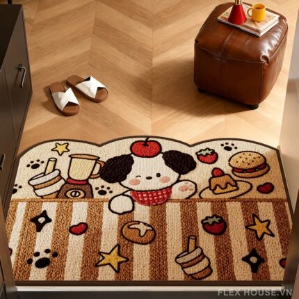 Thảm nhà tắm siêu thấm họa tiết Kawaii Sweet Home XF8109.02