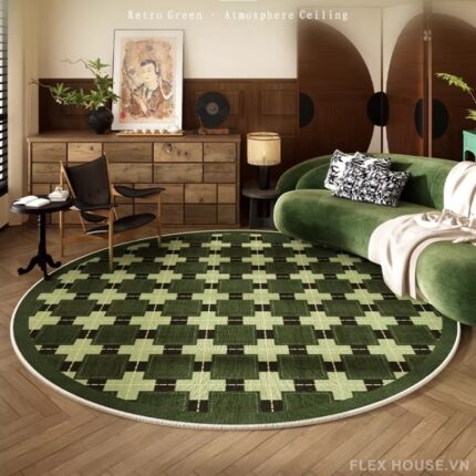 Thảm sofa phòng khách Art Deco Greenery HY8479