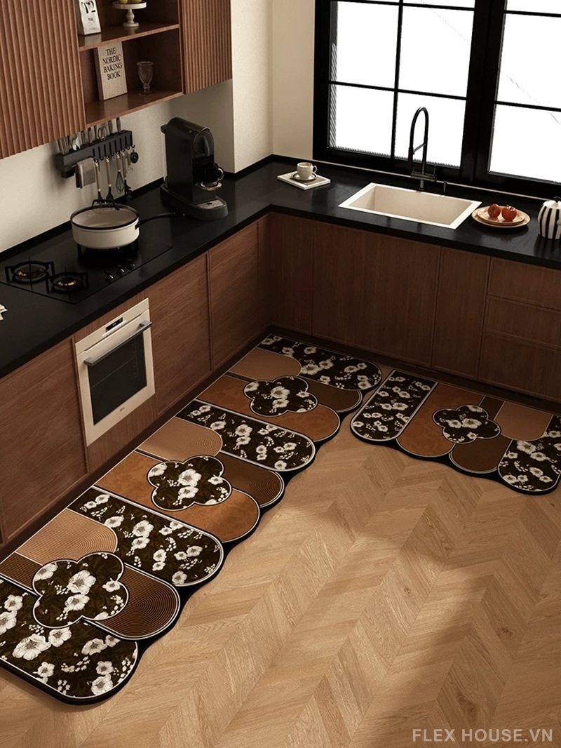 Thảm trải bếp Galley họa tiết Bạch Mai cổ điển HY9552 2 Thảm trải bếp Galley họa tiết Bạch Mai cổ điển HY9552.02