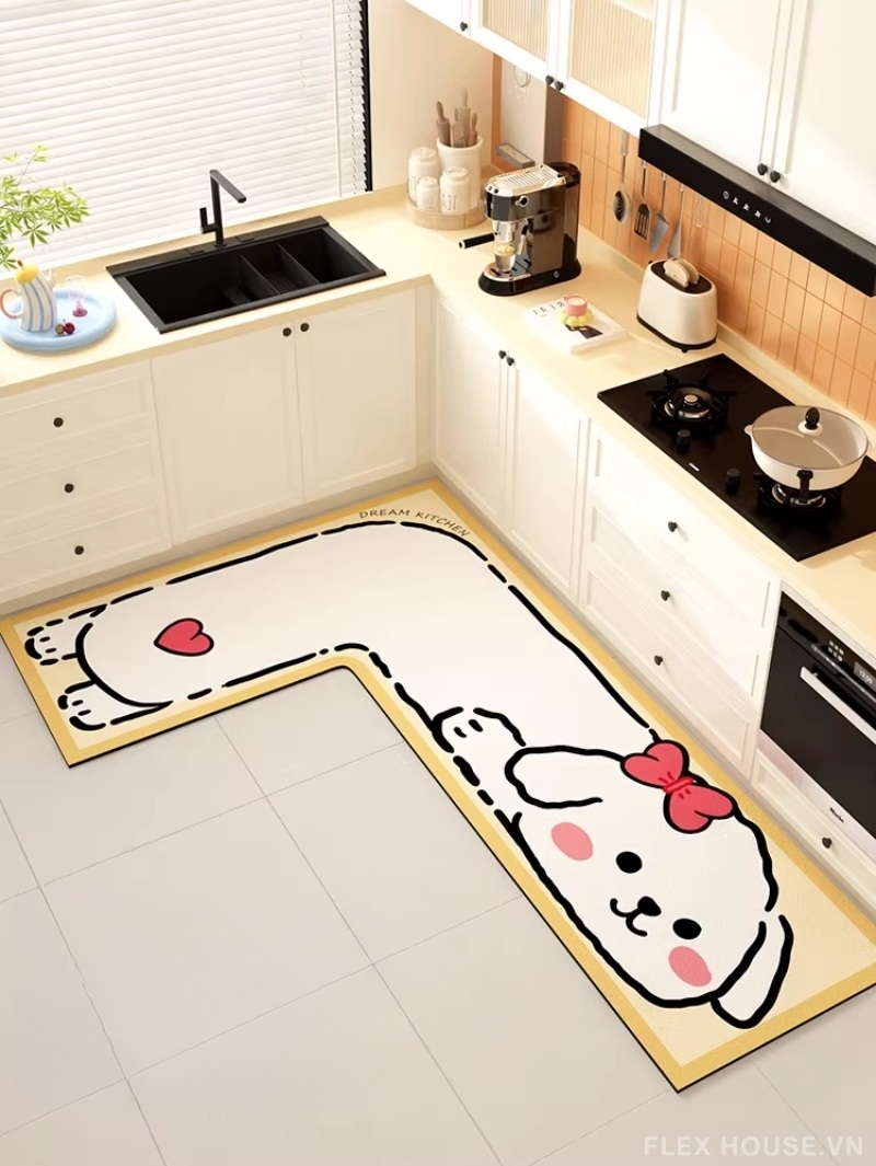 Thảm trải bếp góc phong cách Hàn Nhật Kawaii HY5563 4 Thảm trải bếp góc phong cách Hàn Nhật Kawaii HY5563.R
