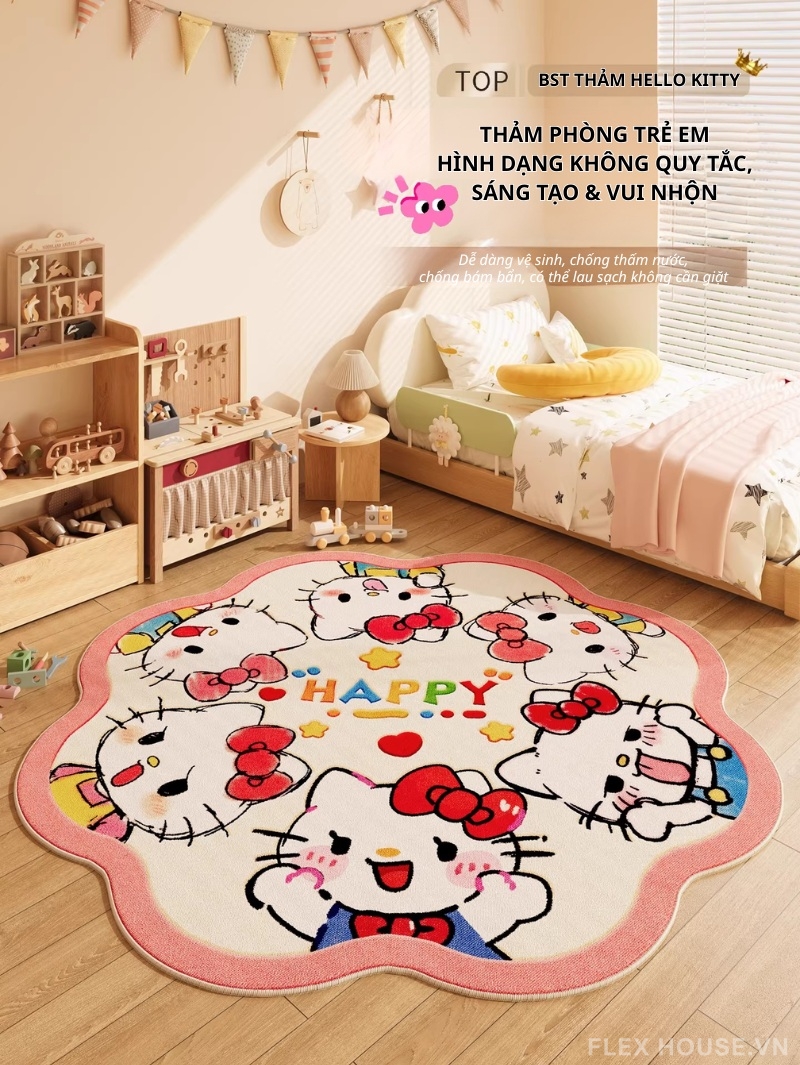 Thảm trải phòng ngủ bé gái Magical Kitty Land HY5325 7 Thảm trải phòng ngủ bé gái Magical Kitty Land HY5325