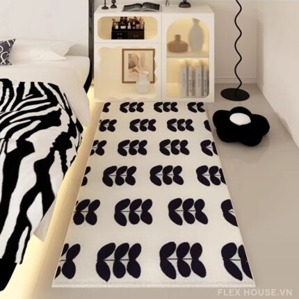 Thảm trải phòng ngủ họa tiết cành lá cách điệu HY7681