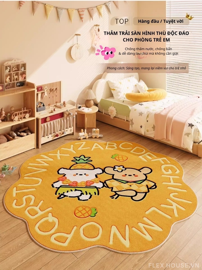 Thảm trải sàn cho trẻ em hình couple Pompompurin HY5321 1 Thảm trải sàn cho trẻ em hình couple Pompompurin HY5321