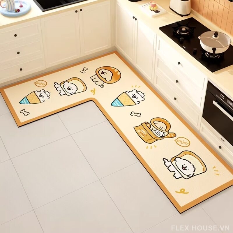 tham-trai-san-goc-bep-hoa-tiet-line-puppy-hy5559-r Thảm trải sàn góc bếp họa tiết Line Puppy HY5559.R