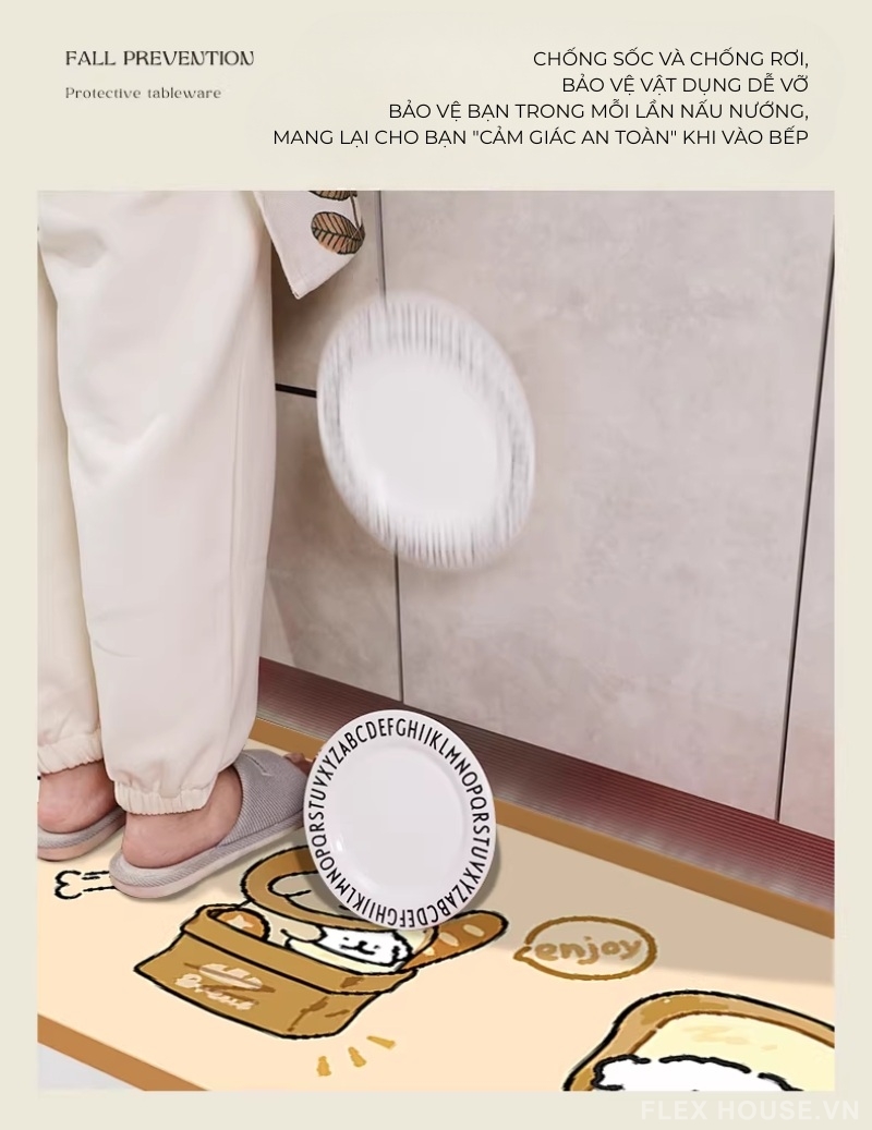 Thảm trải sàn góc bếp họa tiết Line Puppy HY5559 3 Thảm trải sàn góc bếp họa tiết Line Puppy HY5559