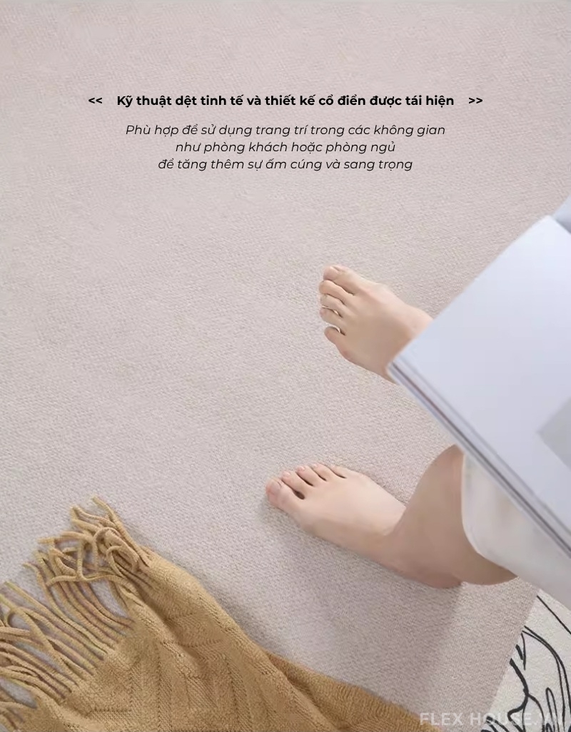 Thảm trải sàn phòng khách Indochine Blue Garden HY9688 5 Thảm trải sàn phòng khách Indochine Blue Garden HY9688