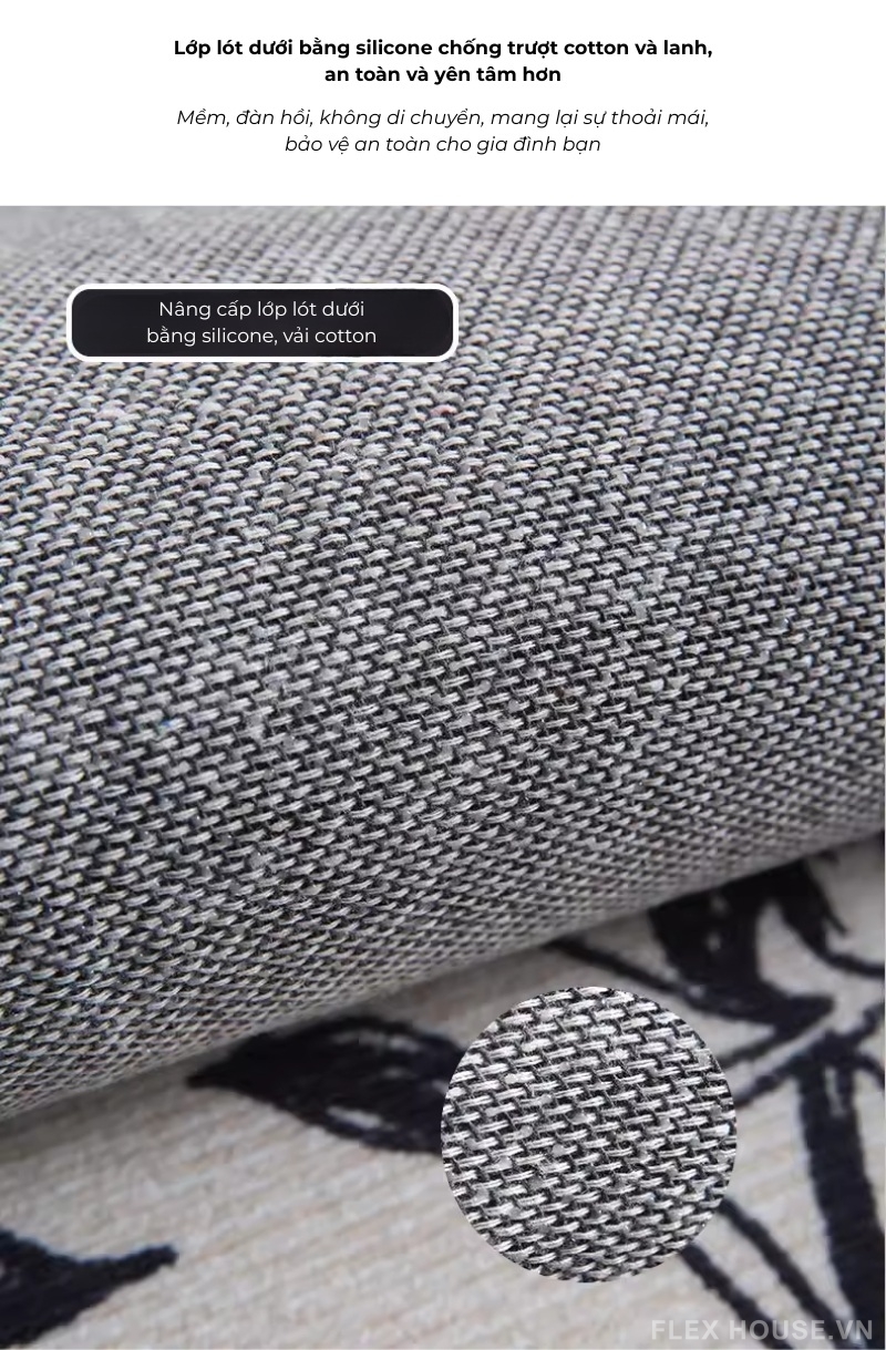 Thảm trải sàn phòng khách Indochine Blue Garden HY9688 10 Thảm trải sàn phòng khách Indochine Blue Garden HY9688