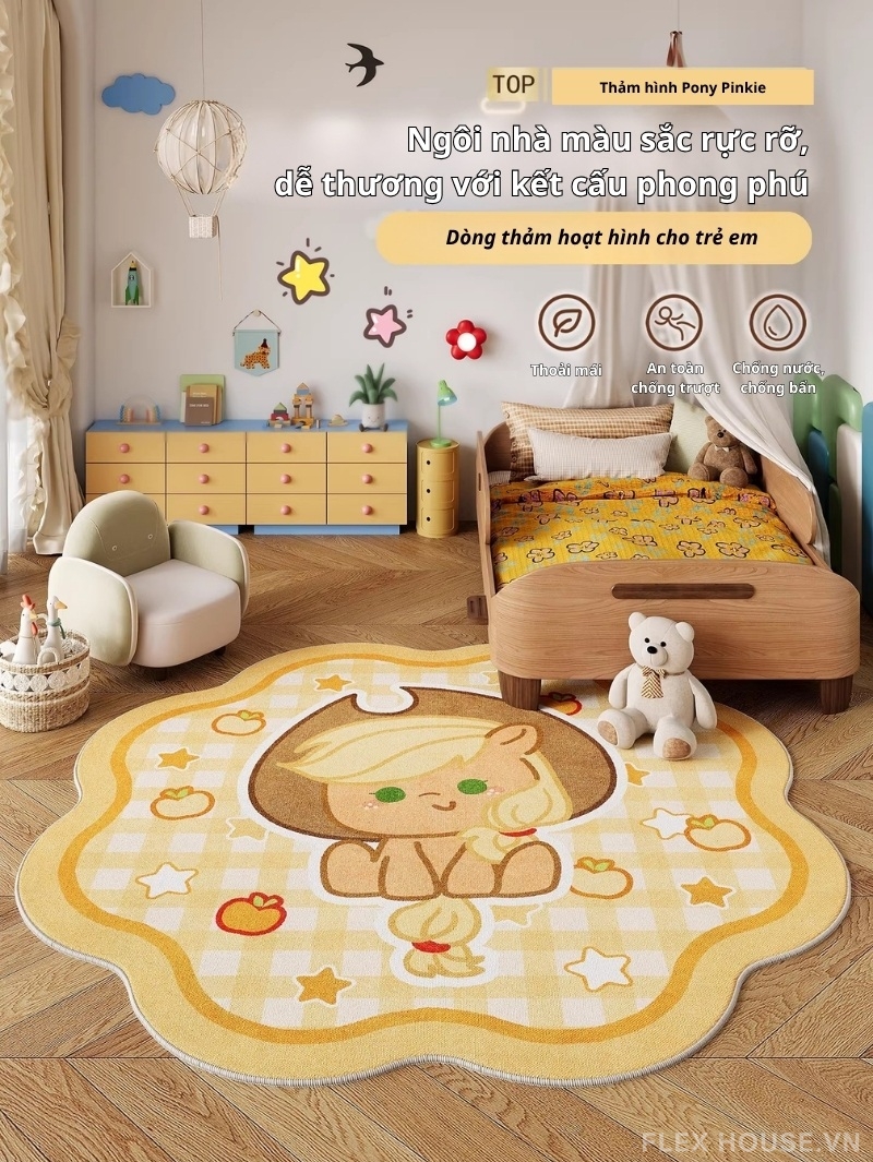 Thảm trải sàn phòng ngủ cao cấp My Little Pony HY5330 1 Thảm trải sàn phòng ngủ cao cấp My Little Pony HY5330