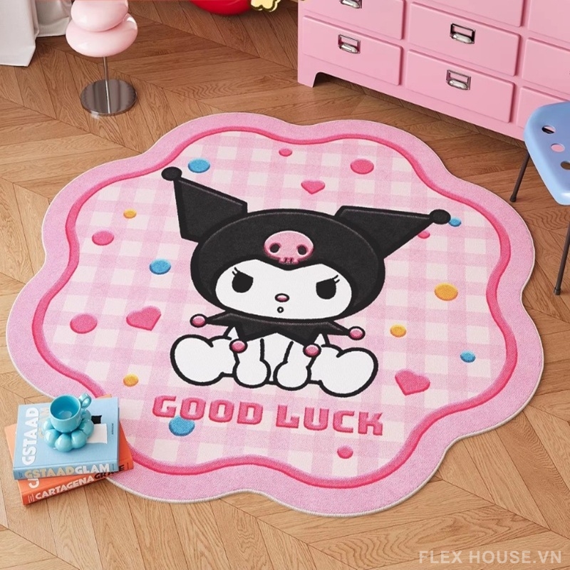 tham-trang-tri-loi-chuc-may-man-cua-kuromi-hy5328 Thảm trang trí lời chúc may mắn của Kuromi HY5328