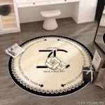 Thảm tròn trải chân bàn make-up Rosa Romance HY8474.02