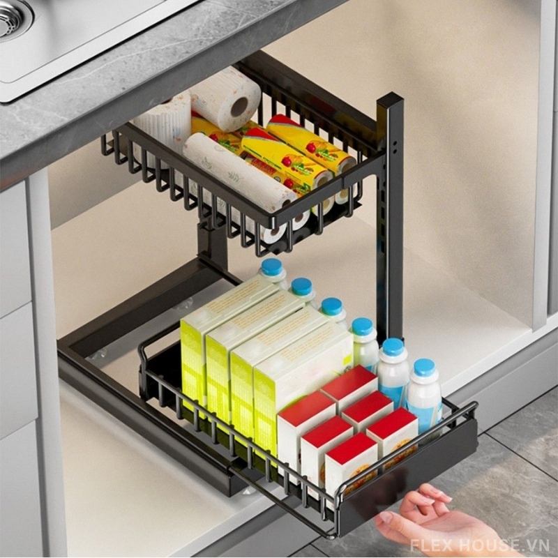 Gợi ý cách bố trí khu vực dưới chậu rửa gọn gàng, sạch sẽ và tiện dụng 16 Gợi ý cách bố trí khu vực dưới chậu rửa gọn gàng, sạch sẽ và tiện dụng 3