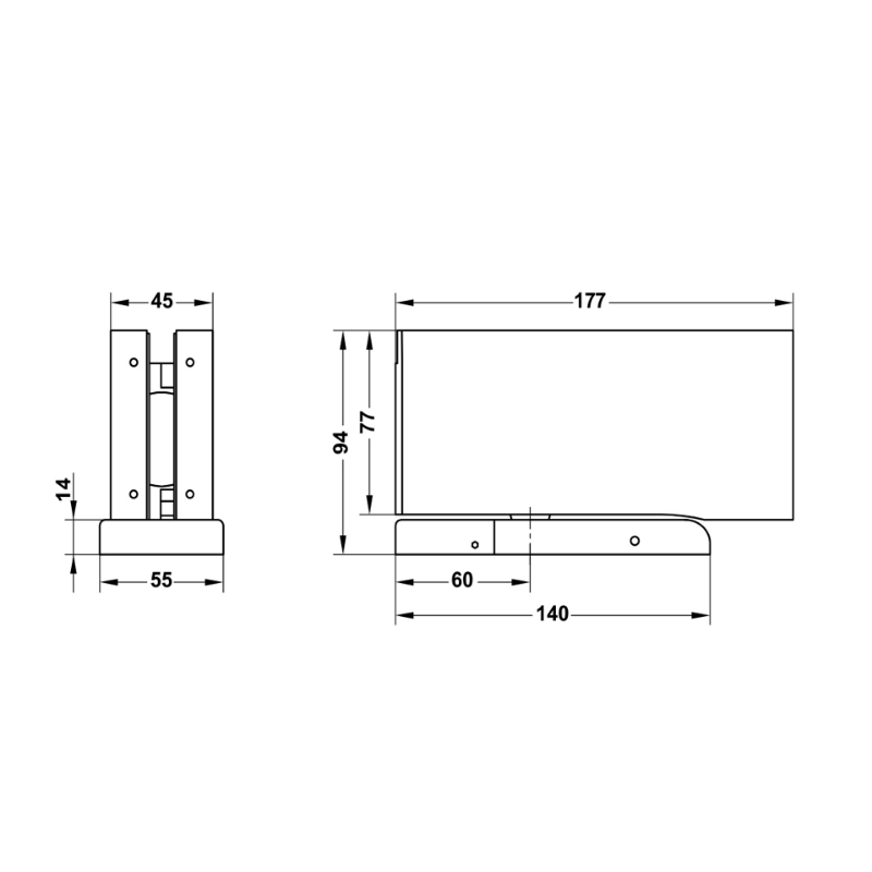 Bản lề dương sàn 100Kg HPF100 Hafele 981.78.902 4 Bản lề dương sàn 100Kg HPF100 Hafele 981.78.902 8