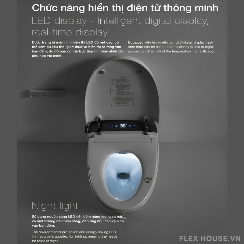 Bồn cầu điện tứ 1 khối thông minh Hafele 588.79.413 7 Bồn cầu điện tứ 1 khối thông minh Hafele 588.79.413 12