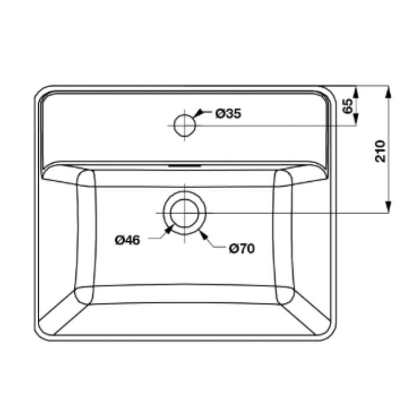 Chậu lavabo rửa mặt bán âm bàn Hafele 588.79.081 2 Chậu lavabo rửa mặt bán âm bàn Hafele 588.79.081 4