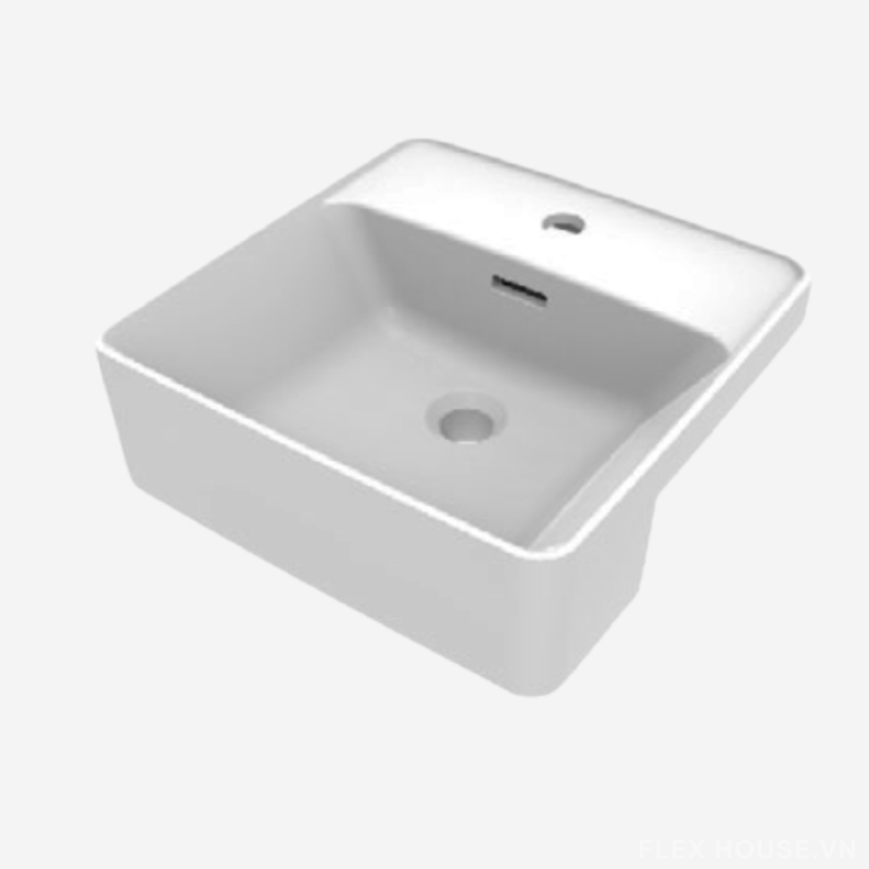 Chậu lavabo rửa mặt bán âm bàn Hafele 588.79.081 1 Chậu lavabo rửa mặt bán âm bàn Hafele 588.79.081