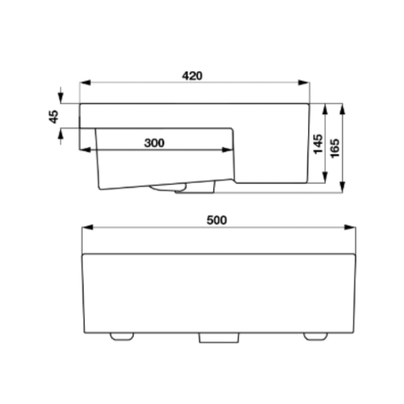Chậu lavabo rửa mặt bán âm bàn Hafele 588.79.081 3 Chậu lavabo rửa mặt bán âm bàn Hafele 588.79.081 5