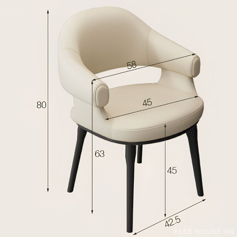 Ghế ăn bọc da tay vịn phong cách Ý hiện đại MU6219 11 Ghế ăn bọc da tay vịn phong cách Ý hiện đại MU6219 18