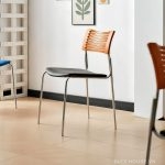 Ghế ăn tựa lưng nan gỗ cách điệu chân cổ điển CX4401