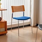 Ghế ăn tựa lưng nan gỗ cách điệu chân cổ điển CX4401