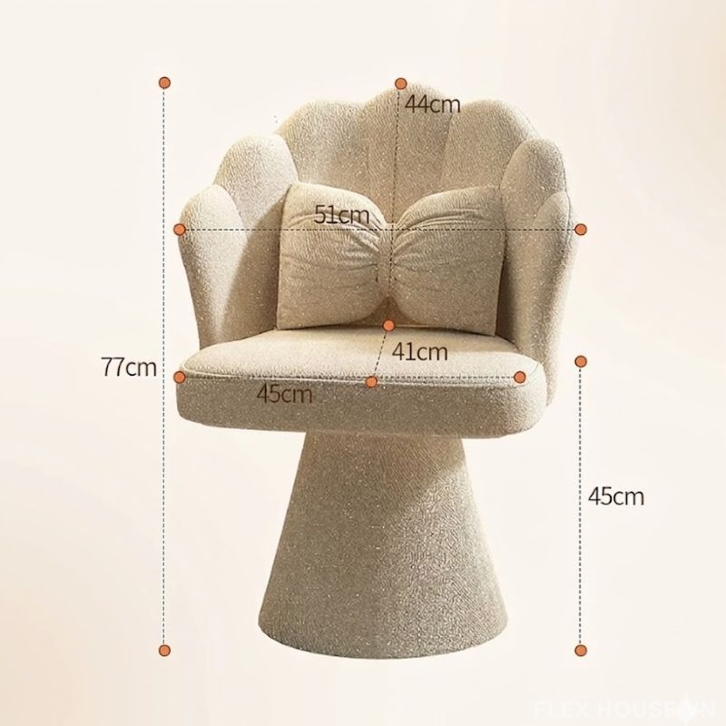 Ghế bàn trang điểm gỗ đệm nơ công chúa WO5684 10 Ghế bàn trang điểm gỗ đệm nơ công chúa WO5684 14