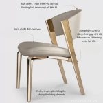 Ghế phòng ăn cao cấp chân mạ vàng Luxury ZH0051
