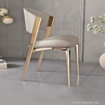 Ghế phòng ăn cao cấp chân mạ vàng Luxury ZH0051