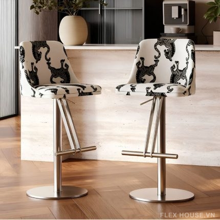 Ghế quầy bar họa tiết nhiệt đới Fhome Tropical HC7530