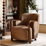 Ghế sofa đơn bọc vải họa tiết hoàng gia HC1154