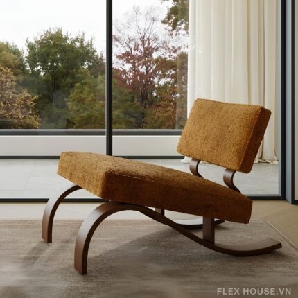 Ghế sofa đơn chân uốn nghê thuật Wabi-sabi HC0224