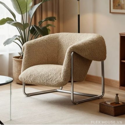 Ghế sofa đơn thư giãn phong cách Bắc Âu Wabi-Sabi XM6983