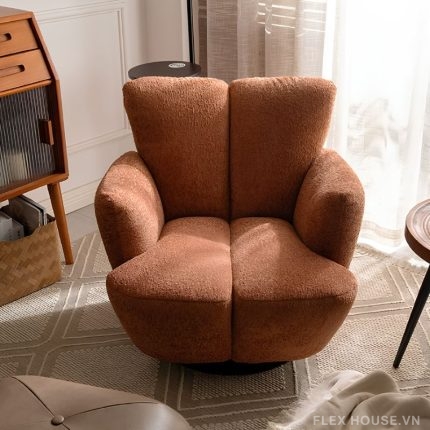 Ghế sofa đơn xoay 360 độ hình đóa hoa nở LS8799