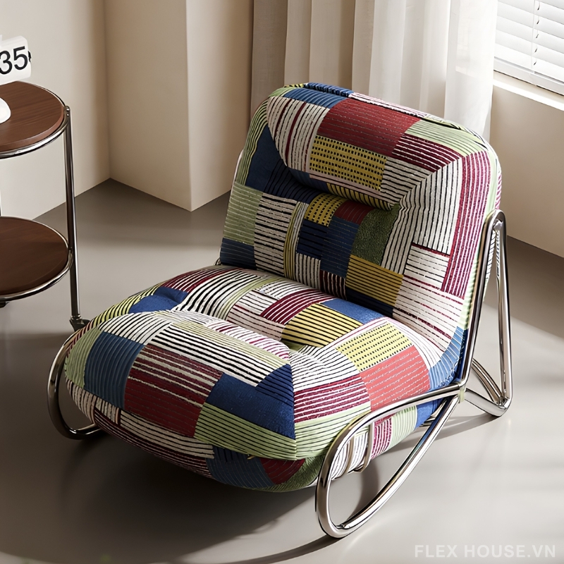 Ghế sofa thư giãn họa tiết đa sắc vintage HC8351 (5) Ghế sofa thư giãn họa tiết đa sắc vintage HC8351