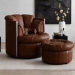 Ghế sofa thư giãn mặt trăng bọc da cao cấp HC0317