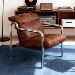 Ghế Armchair đệm bông dày bọc da cổ điển HC4939