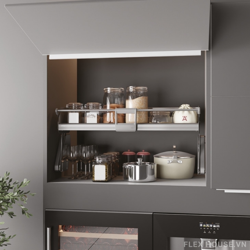 Kệ nâng hạ đựng gia vị đồ khô Hafele 504.68.372 1 Kệ nâng hạ đựng gia vị đồ khô Hafele 504.68.372