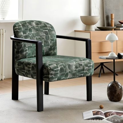 Ghế bành đọc sách phong cách Retro Moss Wood HC7681